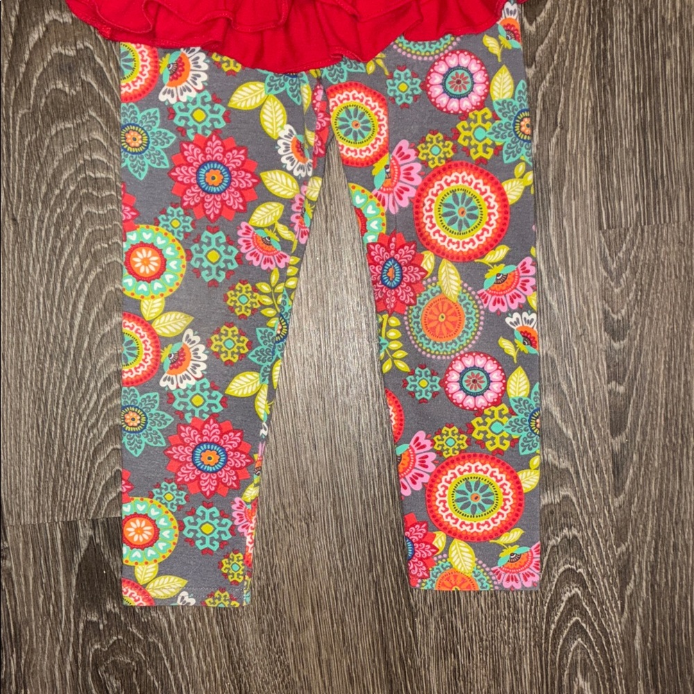 Emily Rose Red Llama Kids Matching Set 4T - Picture 2 of 3